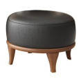 Wooden Ottoman Special Leather Top Solid Wood Chair